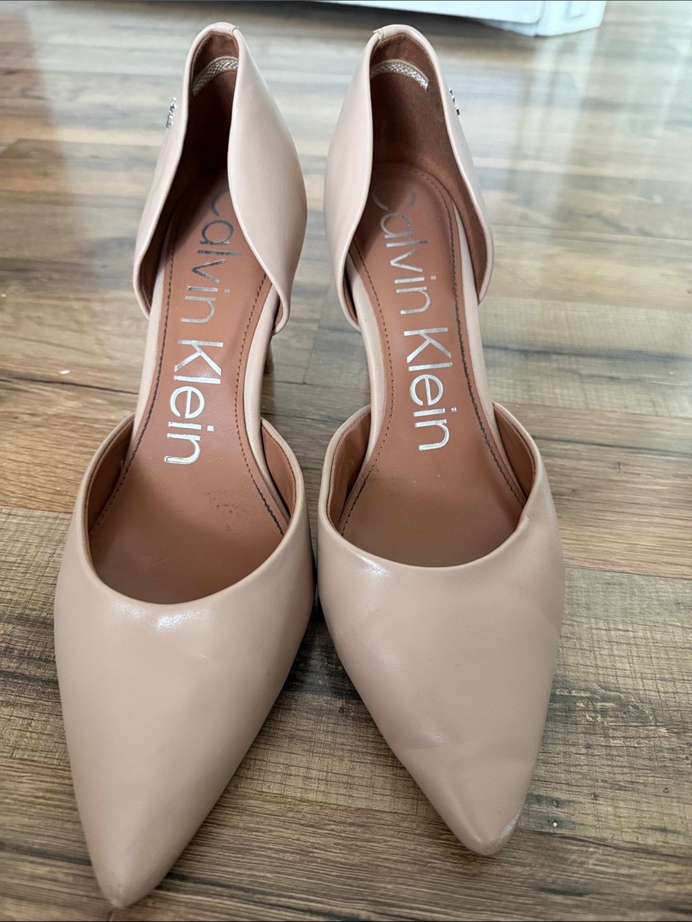 Calvin Klein Blush Nude Pointed-Toe D'Orsay Heels